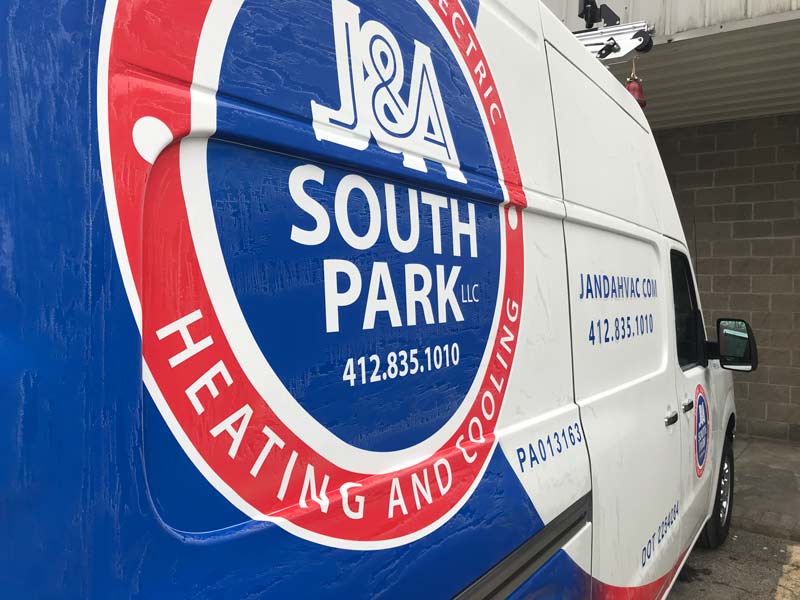 Nissan NV 2500 Cargo Van is the newest addition to J&A South Park HVAC, Plumbing and Electrical Services